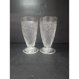 Indiana Glass Tiara Sandwich Pattern‎ Iced Tea Glasses, Set of 2, Clear Floral